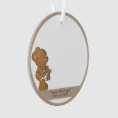 Baby Boy Foto Teddy Bear Großeltern Ornament (Vorderseite)