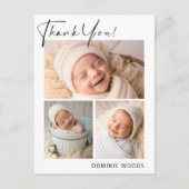 Baby Boy Foto Vielen Dank Postcard Postkarte (Vorderseite)