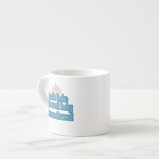 Baby Boy Fragte über meine Grandson Geschenke Espressotasse (Vorderseite Links)