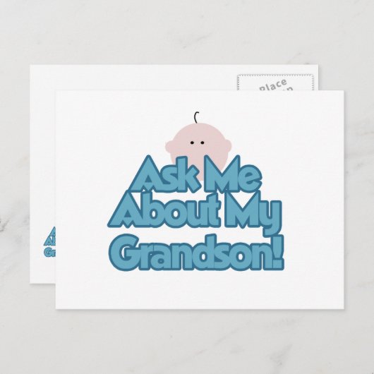 Baby Boy Fragte über meine Grandson Geschenke Postkarte (Vorne/Hinten)