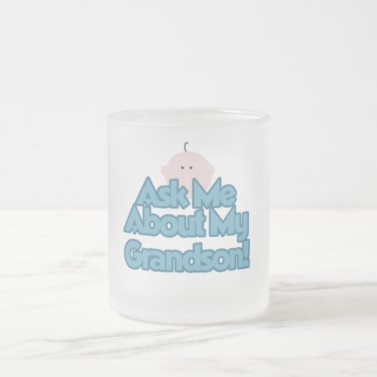 Baby Boy Fragte über meine Grandson Tshirts und Ge Mattglastasse (Mittel)