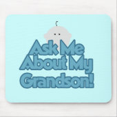 Baby Boy Fragte über meine Grandson Tshirts und Ge Mousepad (Vorne)