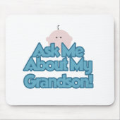 Baby Boy Fragte über meine Grandson Tshirts und Ge Mousepad (Vorne)