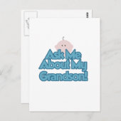 Baby Boy Fragte über meine Grandson Tshirts und Ge Postkarte (Vorne/Hinten)