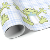 Baby Boy Frog Cartoon glänzendes Packpapier (Rolleneckpunkt)
