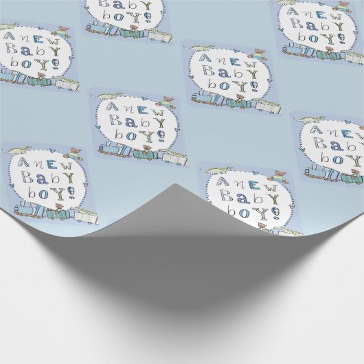 Baby Boy Geschenkpapier (Ecke)