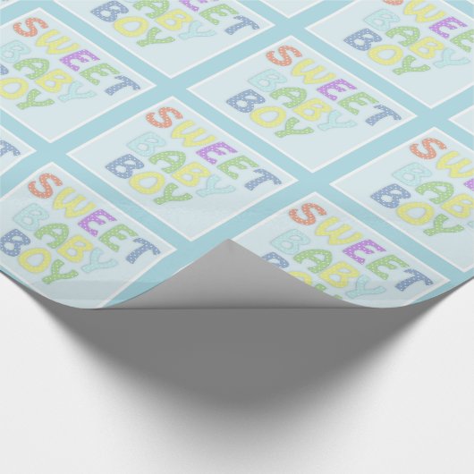 Baby Boy Geschenkpapier (Ecke)