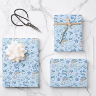 Baby Boy Geschenkpapier Set