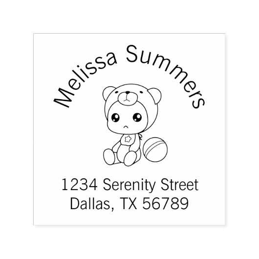 Baby Boy Girl Bear Jumpsuit Aradresse Permastempel (Design)