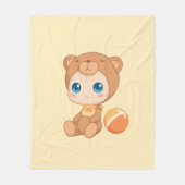 Baby Boy Girl Bear Jumpsuit Fleecedecke (Vorderseite)