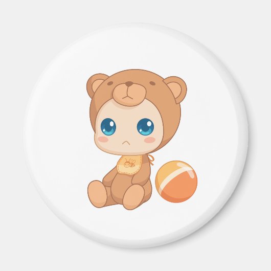 Baby Boy Girl Bear Jumpsuit Magnet (Vorne)