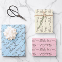 Baby Boy Girl Blue Yellow Pink Typografie Muster