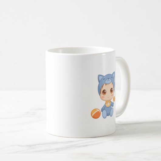 Baby Boy Girl Cat Jumpsuit Kaffeetasse (VorderseiteRechts)