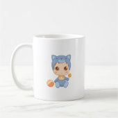 Baby Boy Girl Cat Jumpsuit Kaffeetasse (Links)