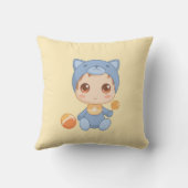 Baby Boy Girl Cat Jumpsuit Kissen (Rückseite)