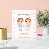 Baby Boy Girl Gender Reveal Party Acrylschild (Hochzeit)