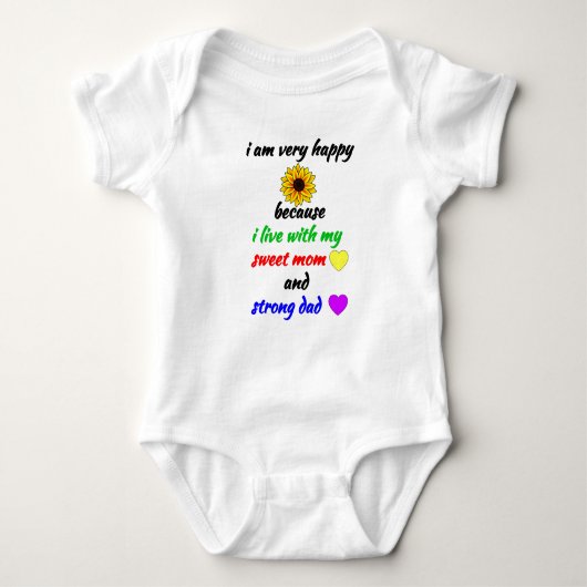 Baby Boy Girl Gift - Mama Vater Baby Strampler (Vorderseite)