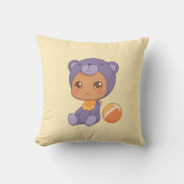 Baby Boy Girl Lila Bear Jumpsuit Kissen