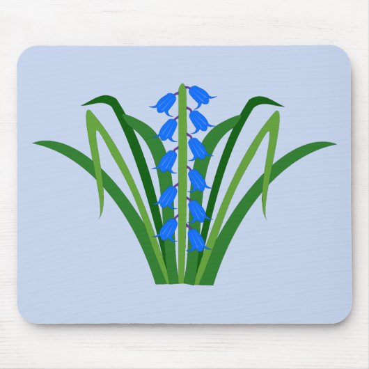 Baby Boy Glockenblumen Blumen Frühling Mousepad (Vorne)