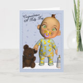 Baby Boy Glückwünsche Karte (Vorderseite)