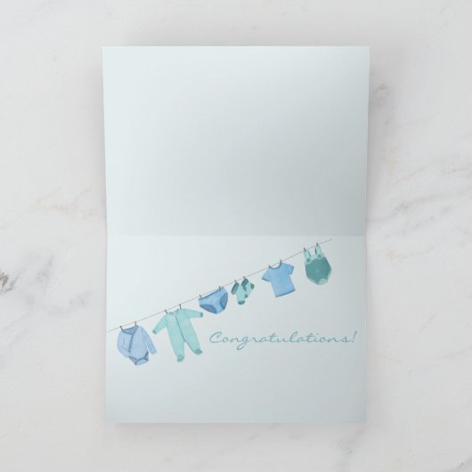 Baby Boy Glückwünsche Karte (Innenseite)