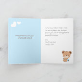 Baby Boy Gratulations Card mit Baby Bear Karte (Innenseite)