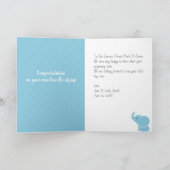 Baby Boy Gratulations Card mit Elephant Karte (Innenseite)