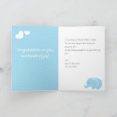 Baby Boy Gratulations Card mit Elephant Karte (Innenseite)