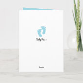 Baby Boy Gratulations Card mit Stroller Karte (Rückseite)