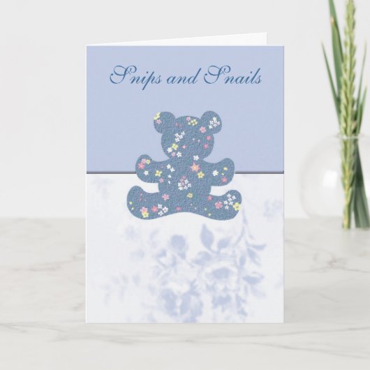 Baby Boy Greeting Card Karte (Vorderseite)