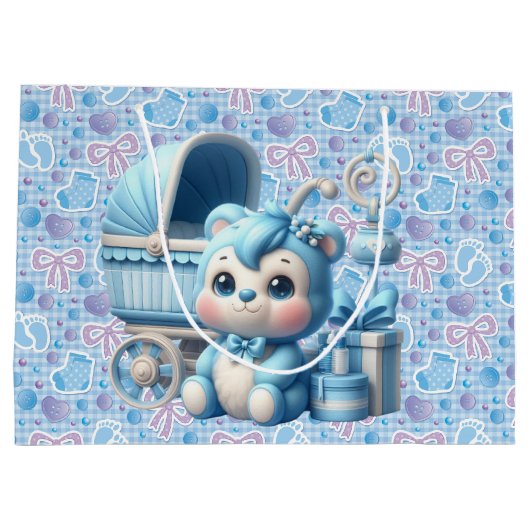 Baby Boy Große Geschenktüte (Rückseite)