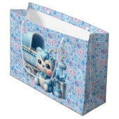 Baby Boy Große Geschenktüte (Vorderseite Schrägansicht)