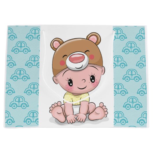Baby Boy Große Geschenktüte (Vorderseite)