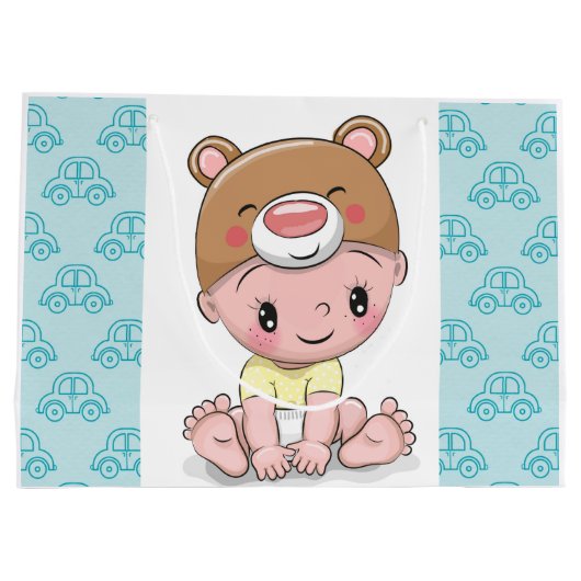 Baby Boy Große Geschenktüte (Rückseite)
