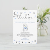 Baby Boy halbiert niedliche Geisterdusche Dankeskarte (Stehend Vorderseite)