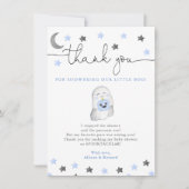 Baby Boy halbiert niedliche Geisterdusche Dankeskarte (Vorderseite)