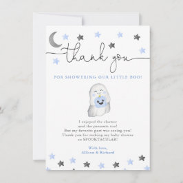 Baby Boy halbiert niedliche Geisterdusche Dankeskarte