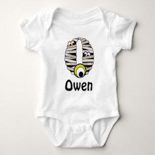 Baby Boy HALLOWEEN Mummy Bodysuit Monogram O Strampler
