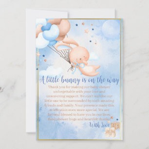 Baby Boy Häschen Babyparty Dankeskarte