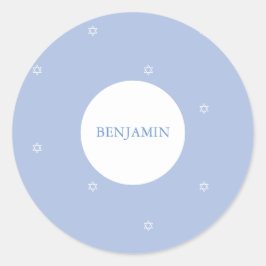 Baby Boy Hebrew Namensfeier Jüdisch Runder Aufkleber