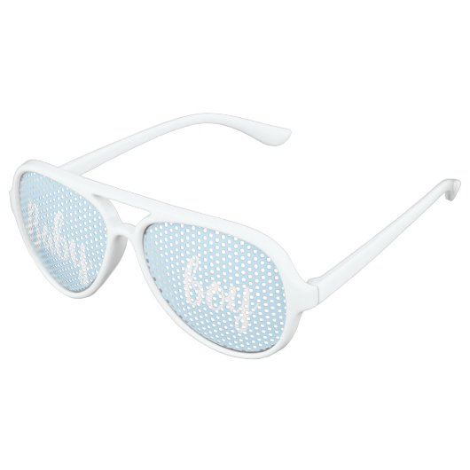 Baby Boy hellblau Baby Dusche Gender enthüllt Spaß Partybrille (Schrägansicht)