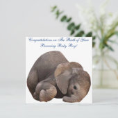 Baby Boy Herzlichen Glückwunsch Geburtskarte Einladung (Stehend Vorderseite)