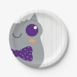 Baby Boy Horned Frog Lila Baby Dusche Pappteller