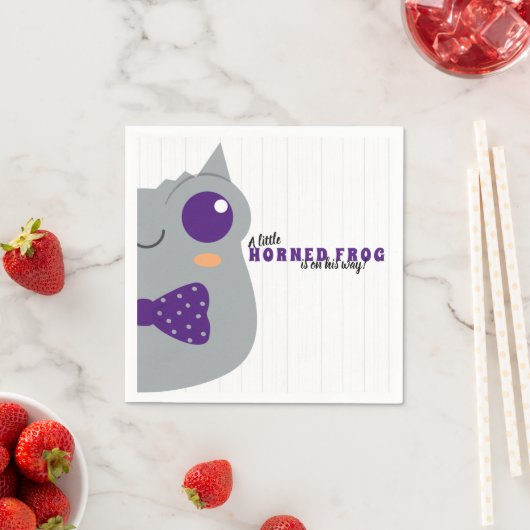 Baby Boy Horned Frog Lila Baby Dusche Serviette (Beispiel)