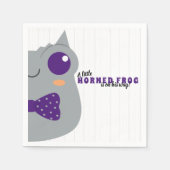 Baby Boy Horned Frog Lila Baby Dusche Serviette (Vorderseite)