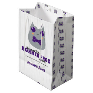 Baby Boy Horned Frog Lila Mittlere Geschenktüte