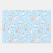 Baby Boy Hugging Bunny I Liebe Mama Herz Geschenkpapier Set (Vorderseite 2)