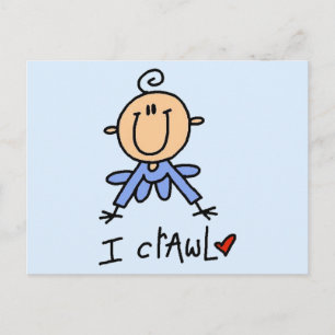Baby Boy I Crawl T-Shirts und Geschenke Postkarte