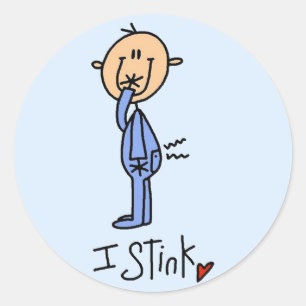 Baby Boy I Stink T-Shirts und Geschenke Runder Aufkleber