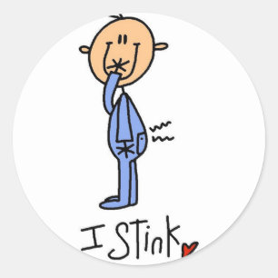 Baby Boy I Stink T-Shirts und Geschenke Runder Aufkleber